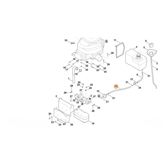 STIHL  Giętki przewód paliwowy 6170 350 2730